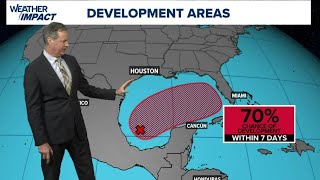 Tropical update Area in Gulf now has 70 chance for development [upl. by Aciamaj]