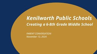 12092024 Kenilworth BOE Meeting [upl. by Salvucci]