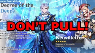 WHY YOU SHOULDN’T PULL FOR NEUVILLETTE AND ZHONGLI IN 52  Genshin Impact [upl. by Ahsilyt]