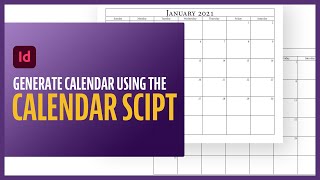 How To Generate Calendar in InDesign Using the Calendar ScriptWizard Very Easy [upl. by Ydna899]