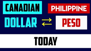 1 CAD to PHP  Canadian Dollars to Philippine Pesos Currency Exchange Rates Today 27 JULY 2024 [upl. by Eedyah]