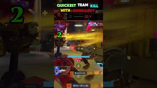 quickest Team Kill With Rainhardt overwatch2 overwatch shorts rainhardt 5k [upl. by Aissej]