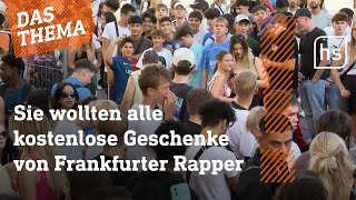 Hunderte Fans auf Frankfurter Zeil Rapper Reezy und Achraf sorgen für FanAnsturm  DAS THEMA [upl. by Arerrac]