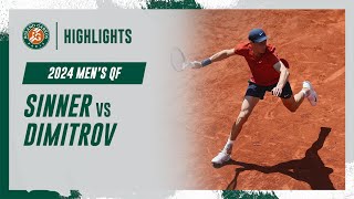 Sinner vs Dimitrov Quarterfinal Highlights  RolandGarros 2024 [upl. by Verna]