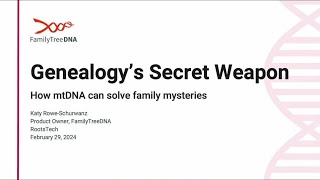 Genealogys Secret Weapon How mtDNA Can Solve Family Mysteries [upl. by Barris]