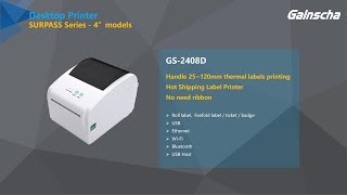 Gainscha GS2408D Shipping Label Printer [upl. by Airrej471]