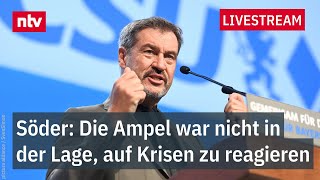 LIVE Statement von Markus Söder zum AmpelAus [upl. by Nahej377]