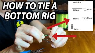 How to Tie a Quick and Easy Stealth Bottom rig Triggerfish Snapper Sea Bass etc [upl. by Cadmar]