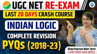 UGCNET Indian Logic PYQs 201823  Paper 1 Indian Logic Complete Revision by Rachana Mam  JRFAdda [upl. by Pyne829]