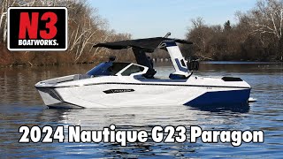 2024 Nautique G23 Paragon  Haze GrayAdmiral Blue  On Water  N3 Boatworks [upl. by Martella]