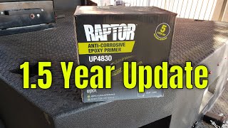 Raptor bed liner 1 year review and update on the diy flat bed welder truck  cutweldngrind [upl. by Tolliver]