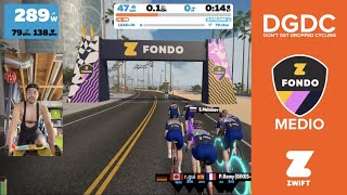 Zwift zFondo Medio Racing ACTION March 2022 [upl. by Gudrun]