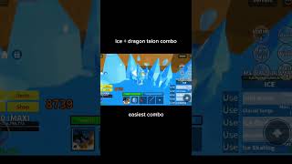 Ice  dragon talon easiest combo mobile blox fruit [upl. by Krutz799]