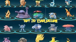 EVOLUCIÓN POKÉMON GO AMAZING TOP 20 RARE POKEMON EVOLVING [upl. by Rozella]