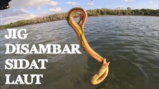 Ultralight casting  castjig  di pantai sidakarya  bali [upl. by Sum102]