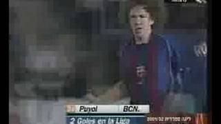 Goal Scored by Carles Puyol  Bicycle Kick [upl. by Arammahs632]