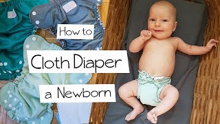 How to cloth diaper a newborn  EASY TUTORIAL [upl. by Ahtnahc165]