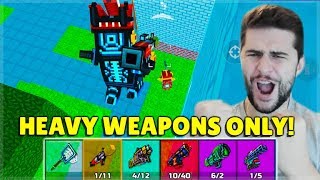 USING ONLY HEAVY WEAPONS IN BATTLE ROYALE CHALLENGE  Pixel Gun 3D [upl. by Nareht396]