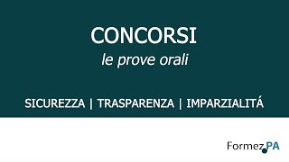 Concorsi le prove orali [upl. by Acir]