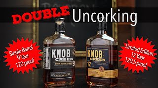 Knob Creek Single Barrel 9 yr VS 12 yr Barrel Proof KY Bourbon Whiskey [upl. by Ahseinat198]