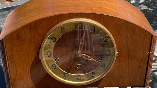 1940s Forestville Westminster Chime Mantel Clock with Odo Movement [upl. by Laehcym]