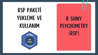 R RSP R SHINY PSYCHOMETRY PAKETİ YÜKLEME VE KULLANIM [upl. by Fedora]