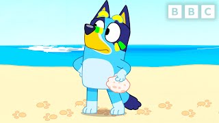 Bluey Goes to the BEACH 🏖️ A Guide to the Summertime Fun  CBeebies [upl. by Chuipek]