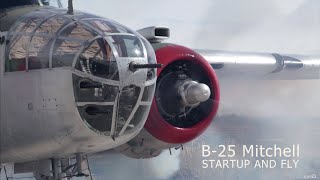 WWII B25 Mitchell Bomber Start and Fly CO 41721 [upl. by Des822]