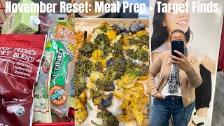 November Healthy Reset weight loss meal prep grocery haul amp Target musthaves [upl. by Nedroj]