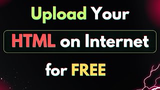 Upload HTML Website on Internet for FREE using 000webhost [upl. by Erastes]