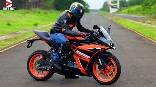 KTM RC 125 First Ride Review Top Speed BikesDinos [upl. by Cassiani870]