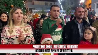 Prezantohet dekori per festat dhe ndizen dritat e pemes se vitit te ri  Bulqiza Tv [upl. by Philly]