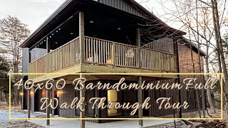 40x60 Barndominium Full walk through tour [upl. by Aloin]