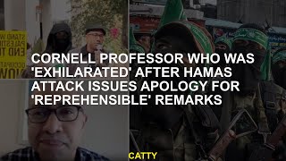 After the Hamas attack  portrayed  Cornell professor apologized for understandable explanation [upl. by Lesiram]