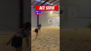 Ace serve volleyball volleyballworld sandvolleyball games sports [upl. by Lynad]