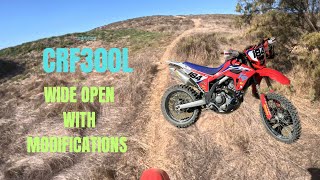 Crf300L  Full Modifications Wide Open Rally Raid Suspension CBR Cams Dual Sport Motorcycles [upl. by Hercules]