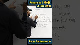 Pangrams in english 😱😳 pangram facts shorts [upl. by Lennej]