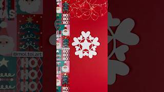 Easy paper snowflake papersnowflakes christmasdecor papercut paperart moitoiart papercraft [upl. by Notirb]