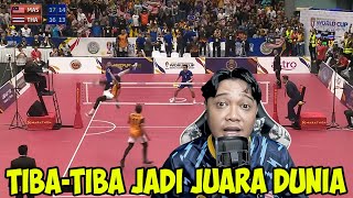 SEPAK TAKRAW DOUBLE MALAYSIA BUAT KEJUTAN JADI JUARA DUNIA [upl. by Acimad]