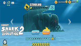 Hungry Shark Evolution exe NEW UNLOCKED CTHULHU IS DAMNED AND THIS HAPPENS All 24 Sharks [upl. by Llevrac569]