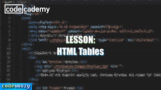 HTML Tables  Learn HTML  Codecademy Walkthrough [upl. by Redford]