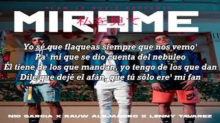 Mirame Letra  Nio Garcia Ft Rauw Alejandro Lenny Tavarez [upl. by Kannan]