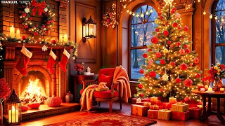 Christmas Music Ambience with Instrumental Christmas Music amp Crackling Fireplace 🎁Calm Relax Study [upl. by Sampson]