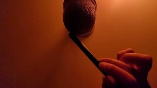 ASMR Mic Brushing  Brushing mic with both ends amp alphabet tracing on mic No Talking [upl. by Walke767]