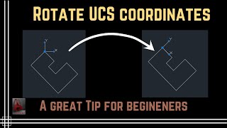 Autocad  Rotate the UCS coordinates [upl. by Ainehta]