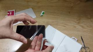 How to put tempered glass screen protector on smart phone  Elephone P9000 [upl. by Okimuk]