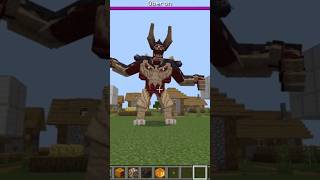 iron golem vs oberon boss minecraft minecraftmods minecraftshorts minecraftaddon minecraftpe [upl. by Elleuqram]