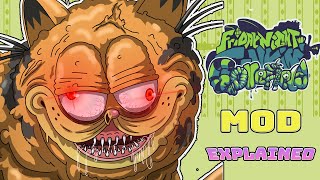 Gorefield V2 Mod Explained in fnf Garfield Creepypasta [upl. by Boleslaw]