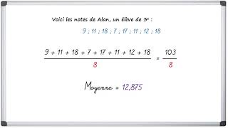 Calculer une moyenne simple ou une moyenne pondérée [upl. by Anak]