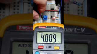 1st NPN BJT Emitter Follower LED Load Trimpot 5V diy led howto [upl. by Ailbert]